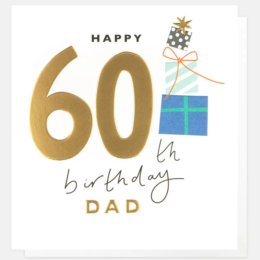 Stack of Presents 60th Birthday Card For Dad>Caroline Gardner Online