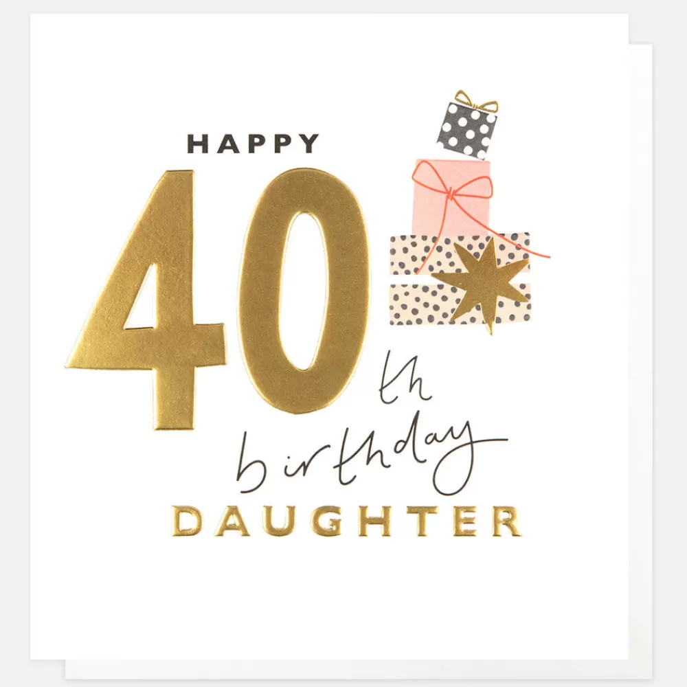 Stack of Presents 40th Birthday Card For Daughter>Caroline Gardner Hot