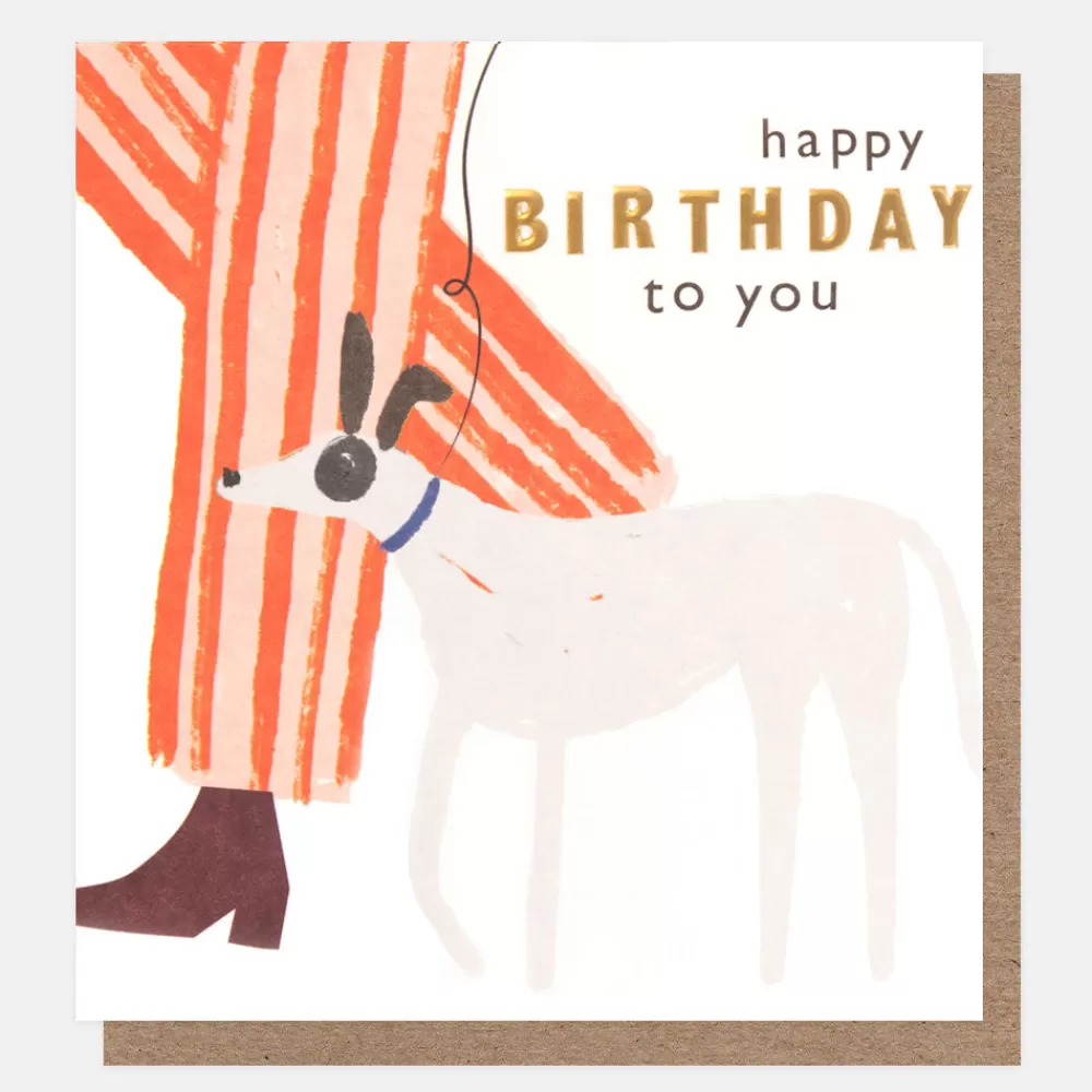 Stripy Trousers & Dog Birthday Card>Caroline Gardner Cheap