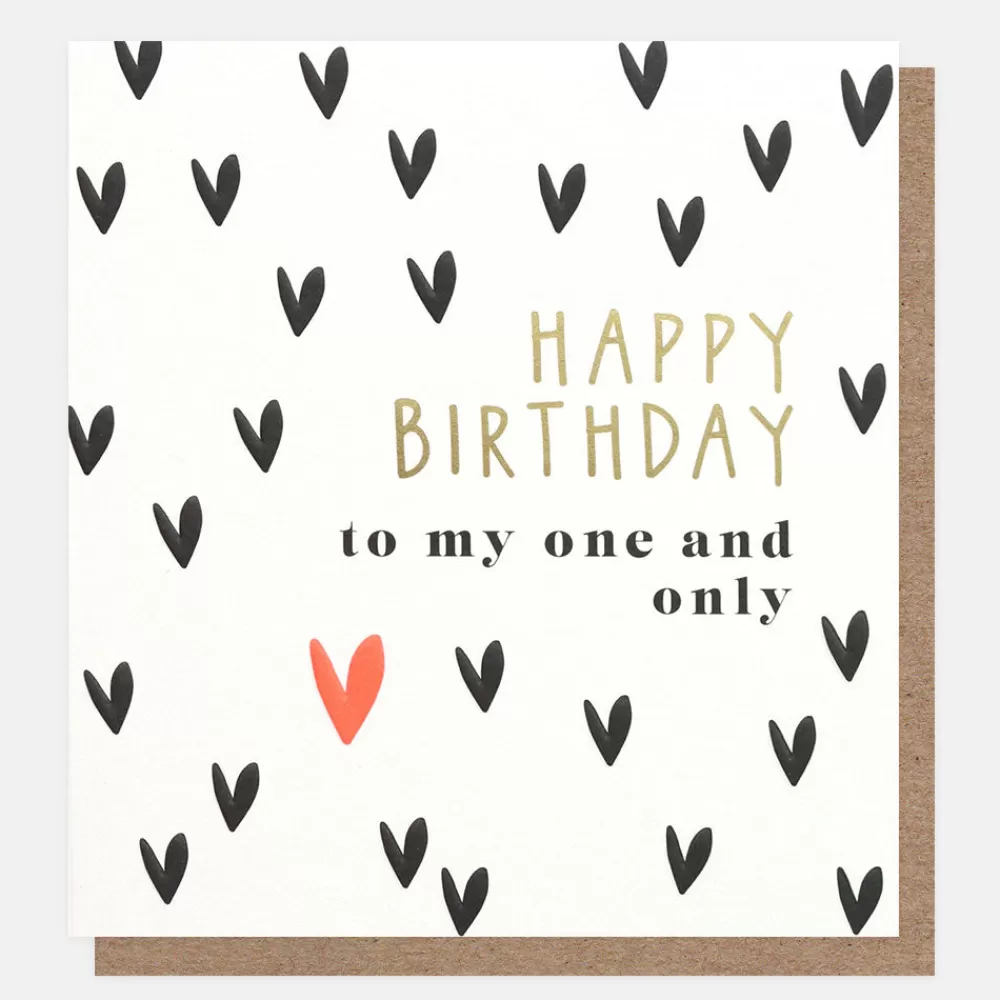 To My One And Only Hearts Birthday Card>Caroline Gardner Shop