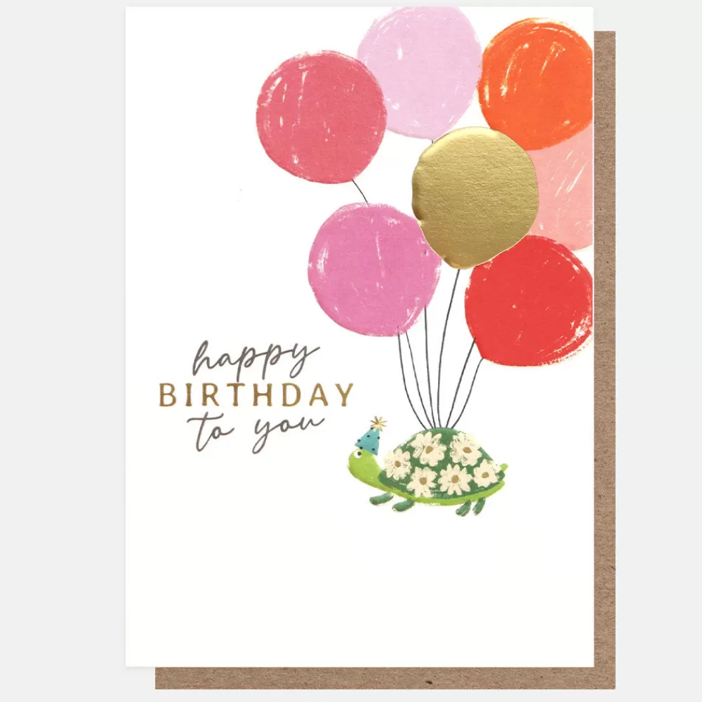 Tortoise & Balloons Birthday Card>Caroline Gardner Store