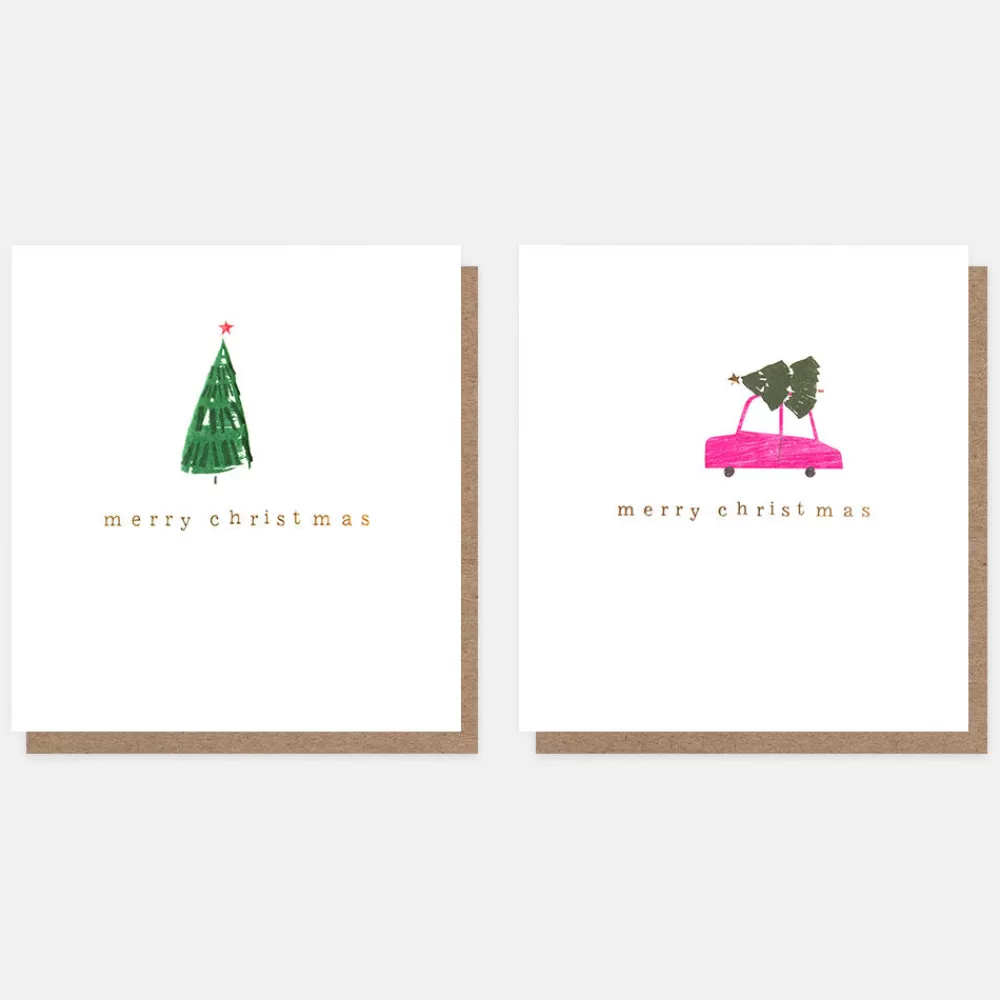 Tree & Car Mixed Charity Christmas Cards Pack of 8>Caroline Gardner Best Sale