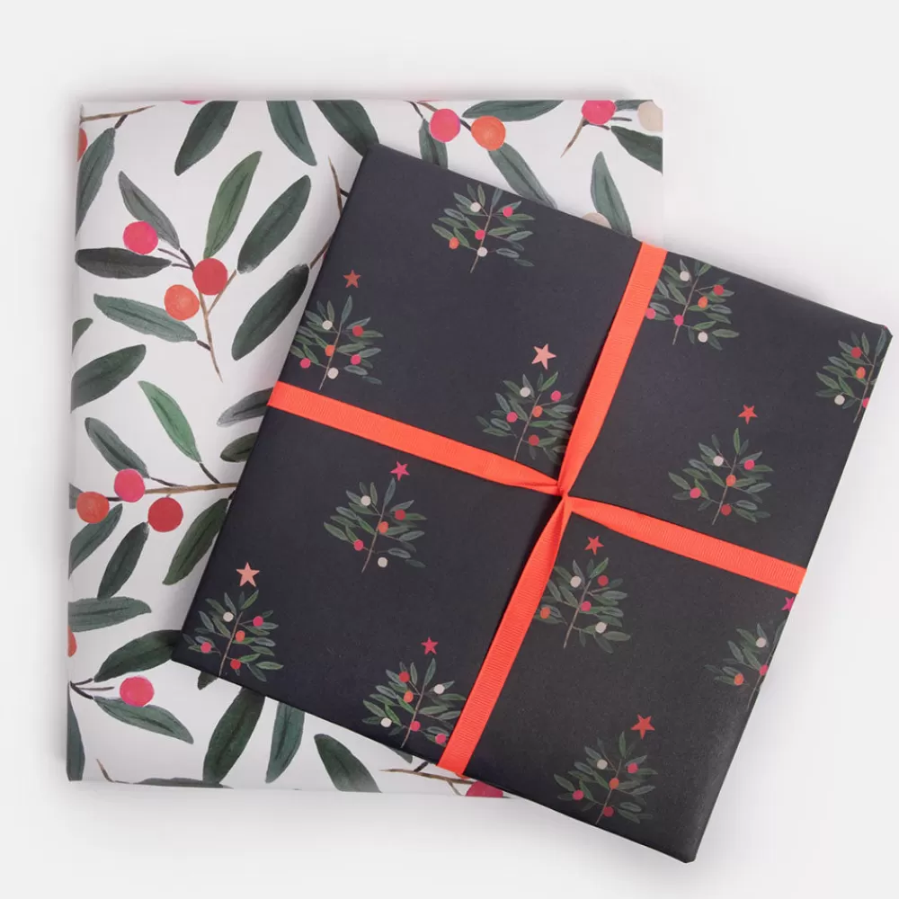 Trees & Foliage Double Sided Christmas Wrapping Paper>Caroline Gardner Flash Sale