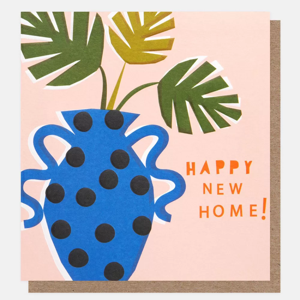 Vase & Palm Happy New Home Card>Caroline Gardner New