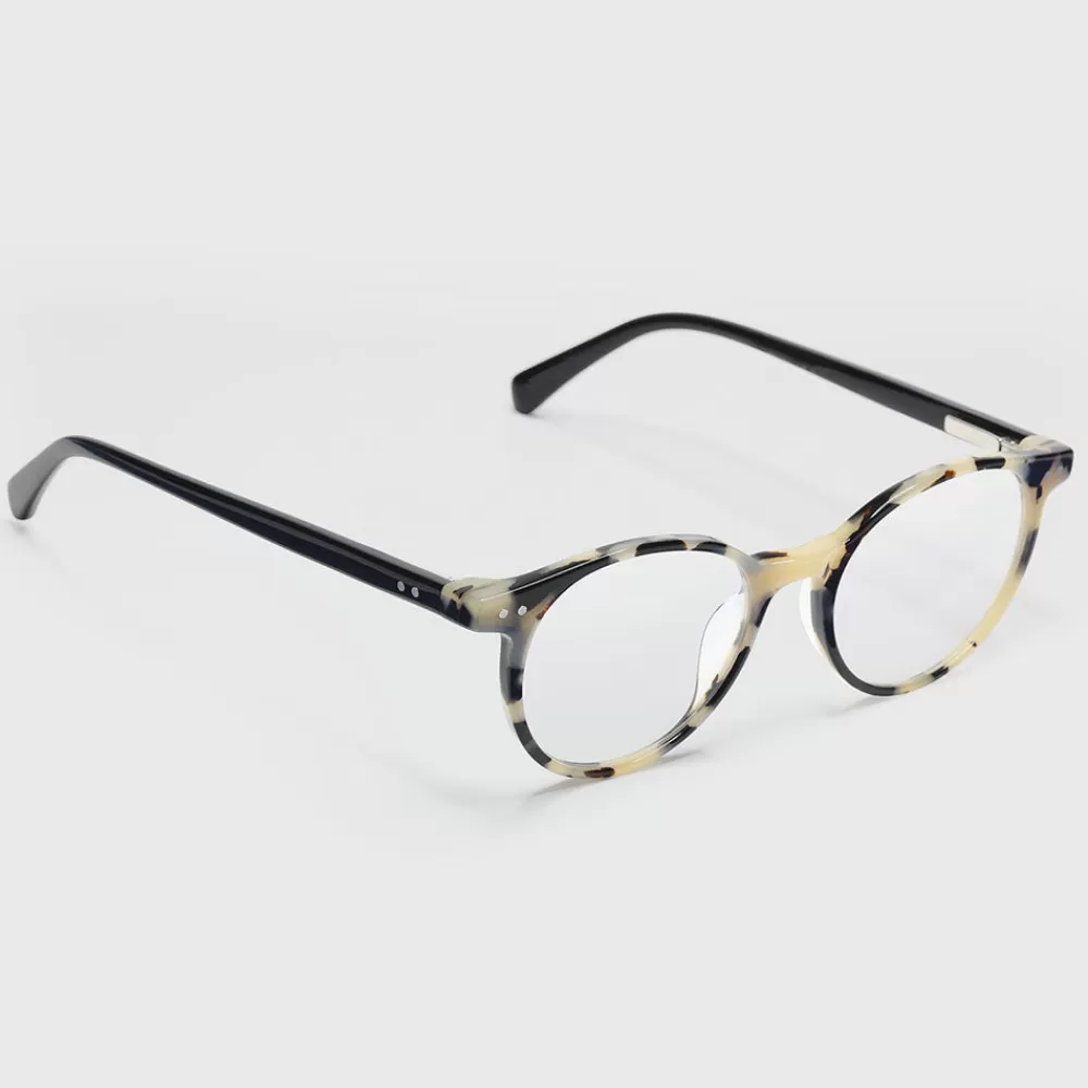 White Black Tortoiseshell 'Case Closed' Reading Glasses>Caroline Gardner Clearance