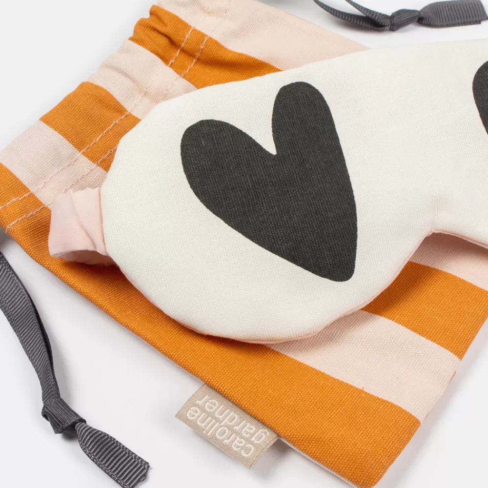 White/Black Heart Cotton Eye Mask>Caroline Gardner Best