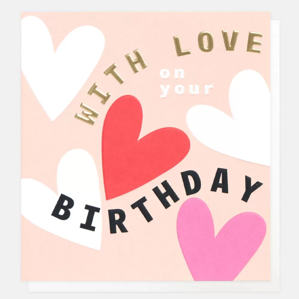 With Love Hearts Birthday Card>Caroline Gardner Flash Sale