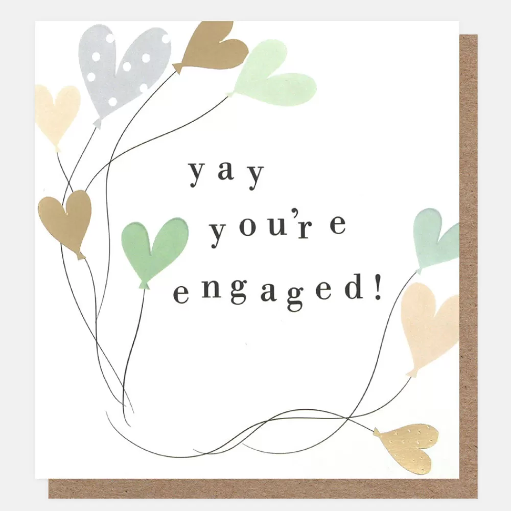 Yay Heart Balloons Engagement Card>Caroline Gardner Best