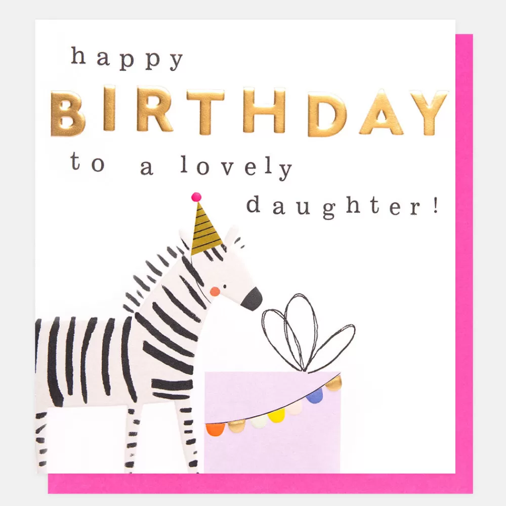 Zebra Birthday Card For Daughter>Caroline Gardner Sale